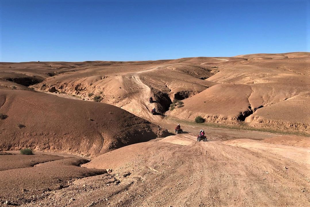 Agafay private desert tour with Camel ride & Quad biking